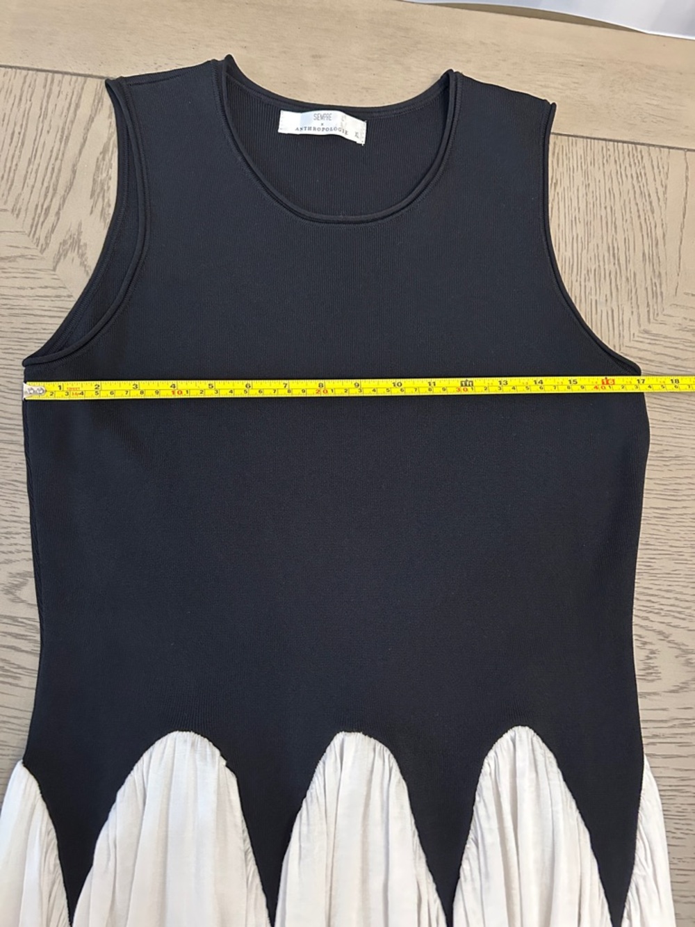 Anthropologie Siempre Michelle Sleeveless Black and White Midi Dress - Picture 10 of 13